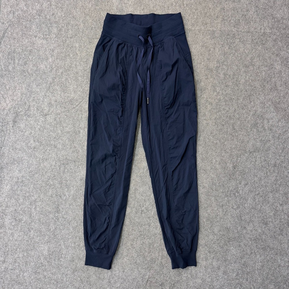 Lululemon Athletica True Navy Blue Dance Studio Mid Rise Joggers Women's Size 2